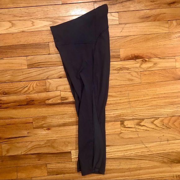 Lululemon slate gray leggings with waistband drawcord & hidden pocket, 4 - Picture 5 of 7